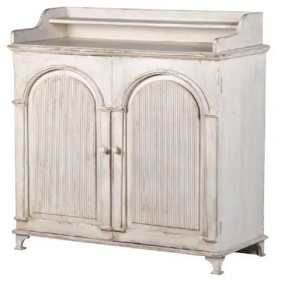 Gustavian Chiffonier Ribbed 2 Door Cupboard