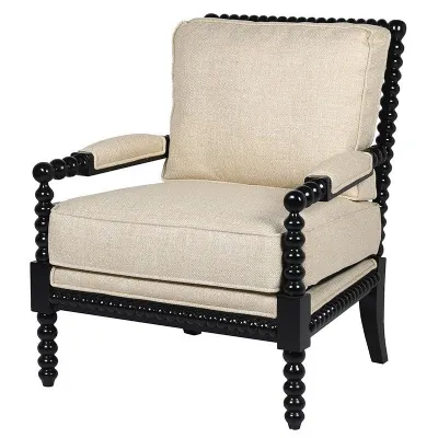 Black Spool Spindle Back Chair