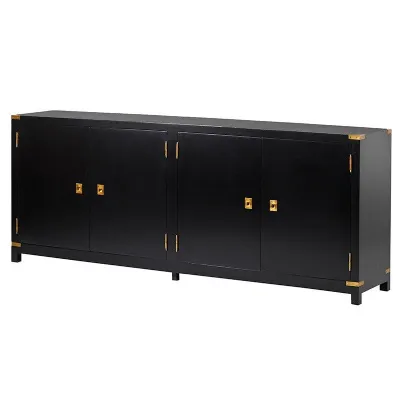 Black 4 Door Sideboard