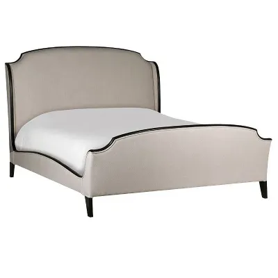 Black Upholstered 6ft. Super King Size Bed