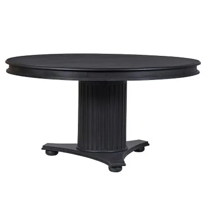 Black Round Dining Table