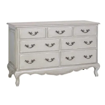 Shabby Chic 7 Drawer Chest Of Drawers Art Nouveau