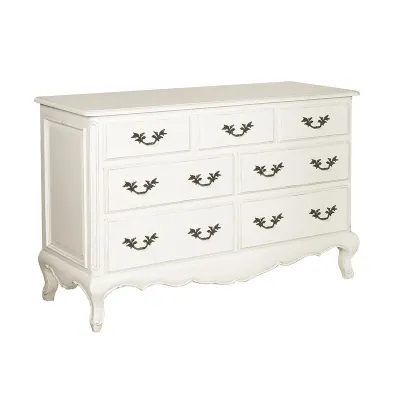 Shabby Chic 7 Drawer White Painted Chest Of Drawers