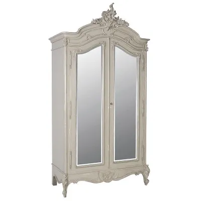 Shabby Chic 2 Door Armoire Art Nouveau
