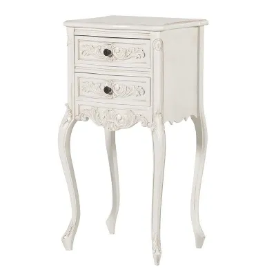Painted Shabby Chic 2 Drawer Bedside Table