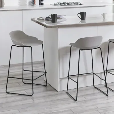 Set Of 2 Rocco Stools Light Grey