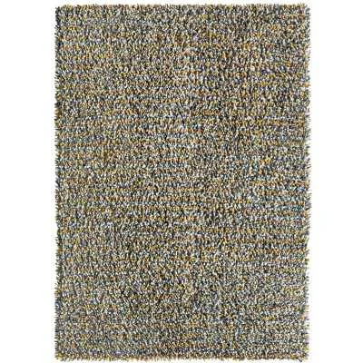 Origins Rocks Modern Rectangular Pure Wool Shaggy Floor Rug Ochre 120x170cm