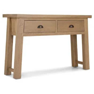 Rough Sawn Oak Console Table