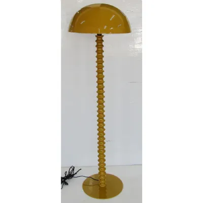Mustard Yellow Ribbed Floor Lamp