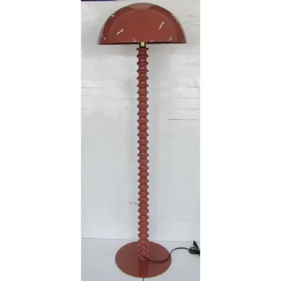 Terracotta Pink Ribbed Floor Lamp