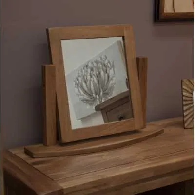 Rustic Oak Dressing Table Swing Adjustable Vanity Makeup Mirror