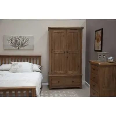 Rustic Oak Gents Wardrobe
