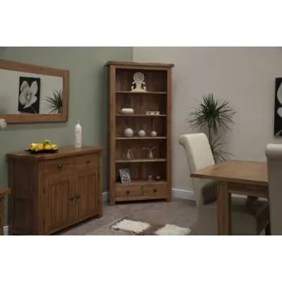 Rustic Oak Large Bookcase