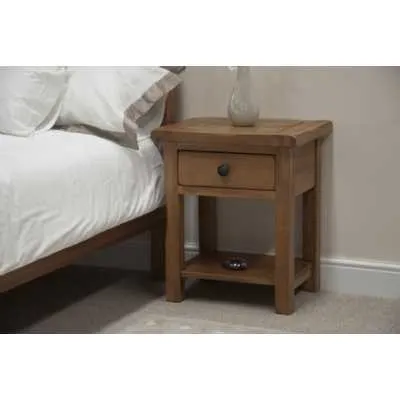 Rustic Oak Lamp Sofa Table