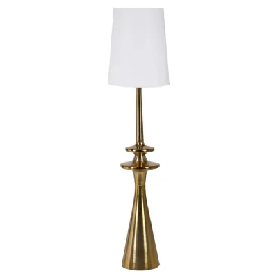 Luxor Gold Floor Lamp with Linen Shade