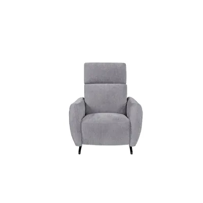 Grey Fabric Electric Power Recliner Armchair