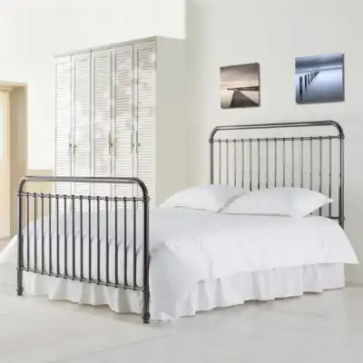 Rosie Black Nickel Metal Bed