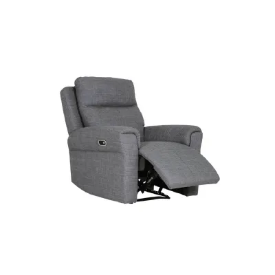 Charcoal Fabric Electric Power Recliner Chair