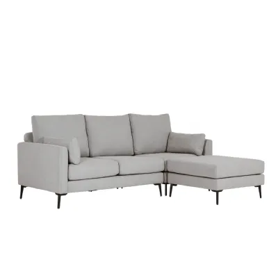 Light Grey Fabric Large Modular Corner Sofa