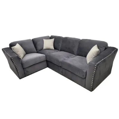 Lincoln 4 Piece Corner Sofa Ebony Black