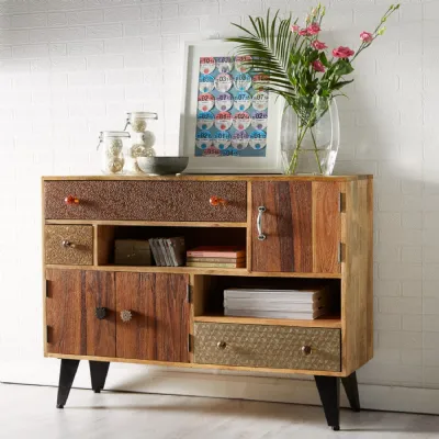 Reclaimed Wood 3 Door 3 Drawer Handcrafted Large Sideboard