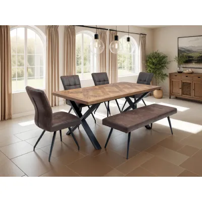 SABENA DINING CHAIR ANTIQUE EBONY FABRIC