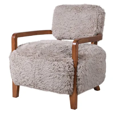 Ölgii Faux Fur Accent Chair