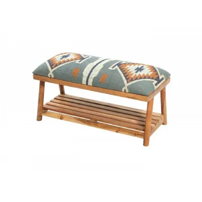 Blue Storage Bench