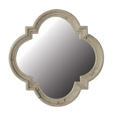 Gothic Style Wall Mirror With Distressed Roman Stone Frame