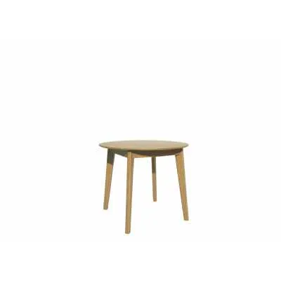 Nordic Scandic Oak Small Round Kitchen Dining Table 95cm Diameter 4 Seater