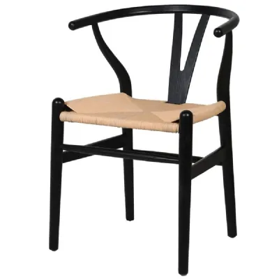 Black Elm Open Back Chair