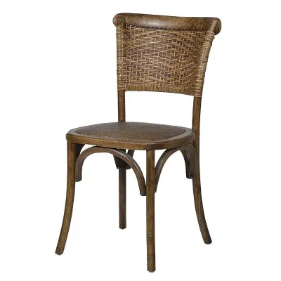 Vintage Rattan Backed Dining Chair