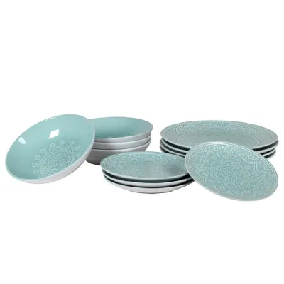 12 Piece Mandala Dinner Service
