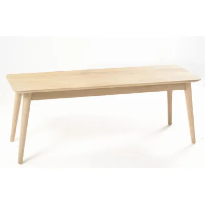 Modern Solid Wood Rectangular Scandinavian Bench 120cm
