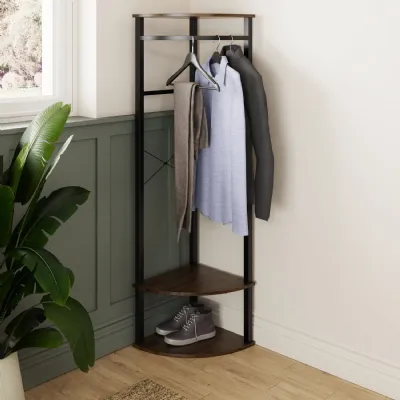 Industrial Design Corner Hallway Storage Hanging Rack