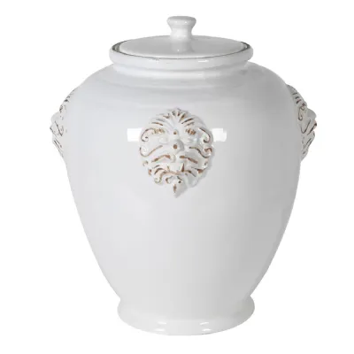 White Zeus Lidded Jar