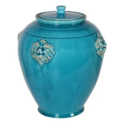 Small Turquoise Lidded Jar