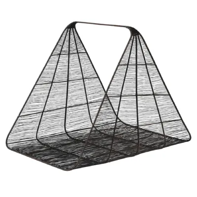 Antique Bronze Mesh Log Basket