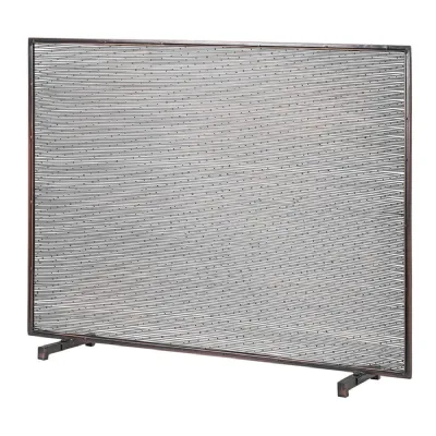 Antique Bronze Linear Fire Screen