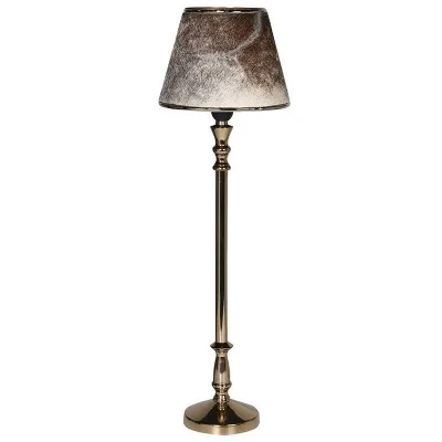 Gold Lamp With Hide Shade