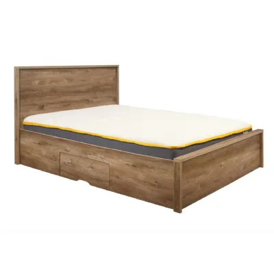 150cm Stockwell Bed Rustic Oak Effect