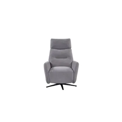 Pewter Grey Fabric Lift and Riser Swivel Recliner Chair