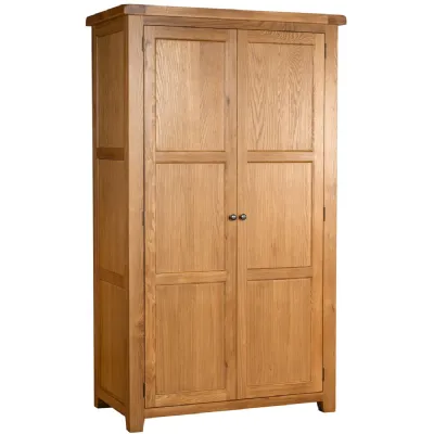 Oak Double All Hanging Wardrobe with Tapered legs