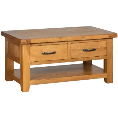Coffee Table With 2 Drawers