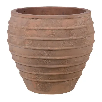 Ribbed Terracotta Planter