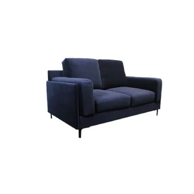 Aubyn 2 Seater Sofa Dark Blue (Black legs)