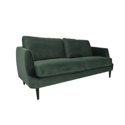 Gustav 2 Seater Sofa Forest Green, dark oak legs (EX DISPLAY)