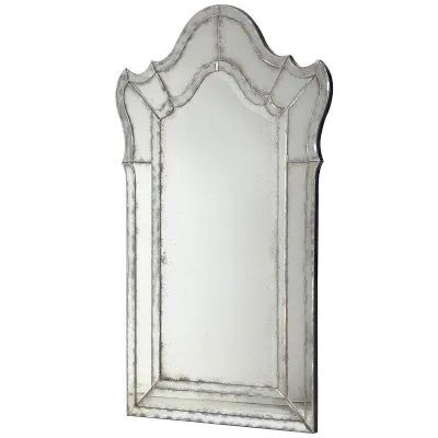 Decorative Antiqued Venetian Mirrored Glass Wall Mirror