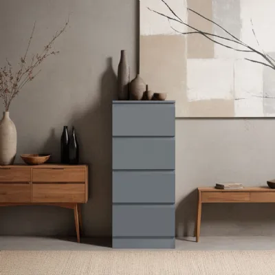 Stora 4 Drawer Chest of Drawers Matt Dark Grey
