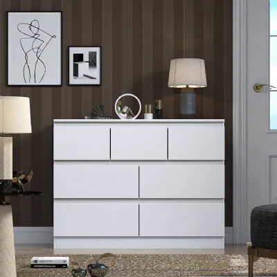 Stora 7 Drawer Merchant Chest Of Drawers Matt White